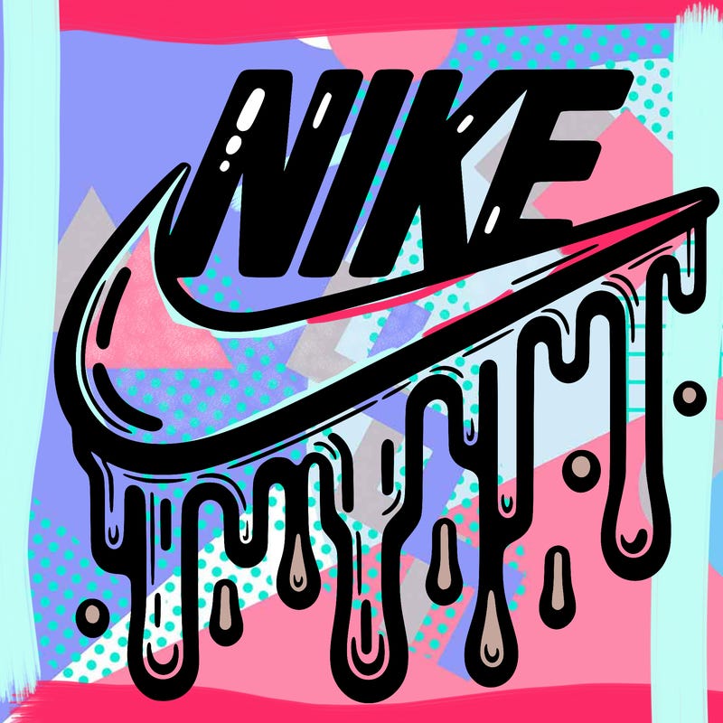 dripping nike logo