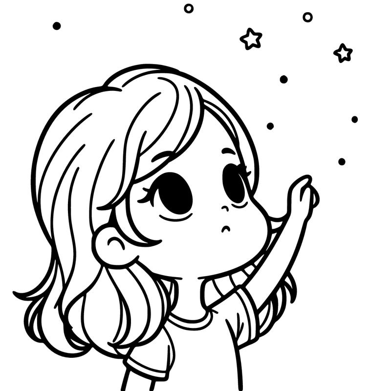 a girl looking in the sky