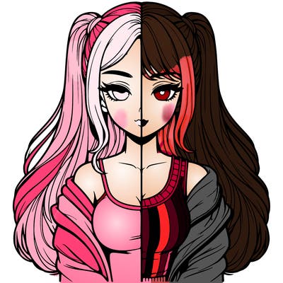 realistic girl split