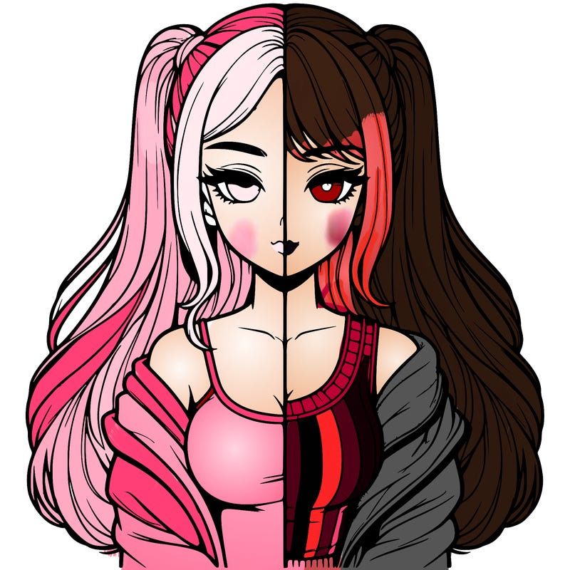 realistic girl split