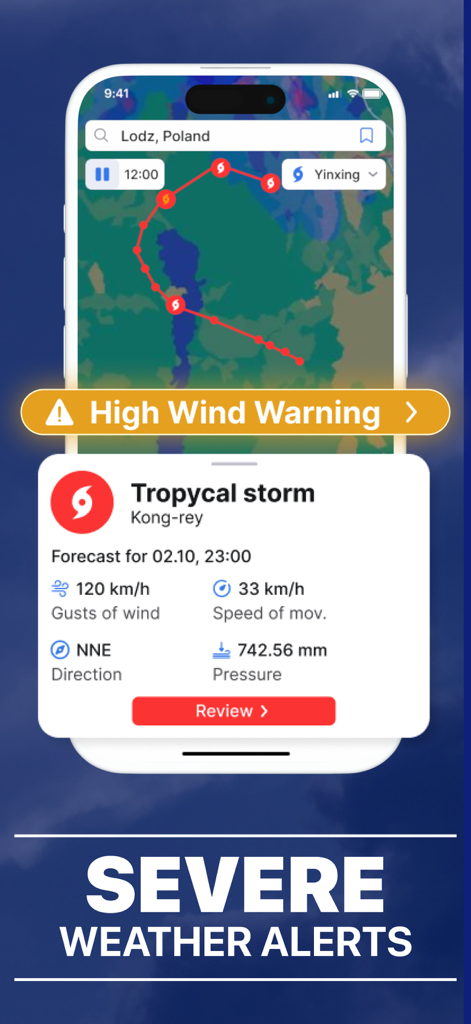 Local Weather Radar - SkyNow - Alertas de clima severo y seguimiento de tormentas tropicales en la aplicación SkyNow