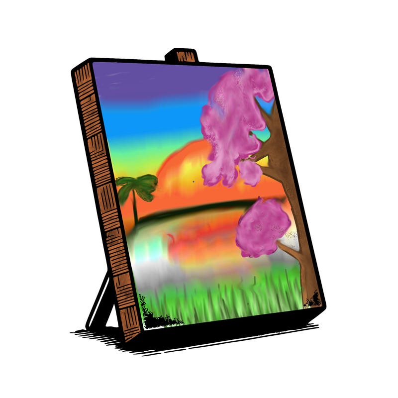 blank canvas realistic