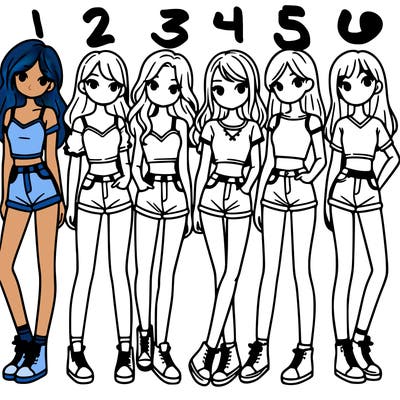 a group of girls wearing crop tops and shorts
