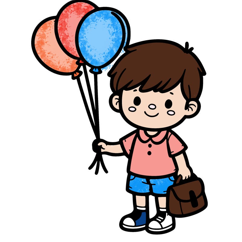 child holding ballon’s