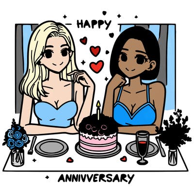 1st anniversary relationship two ladies