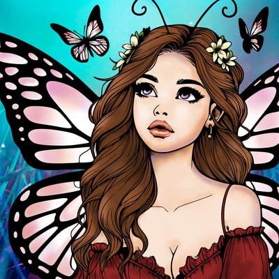 butterfly fairy realistic girl