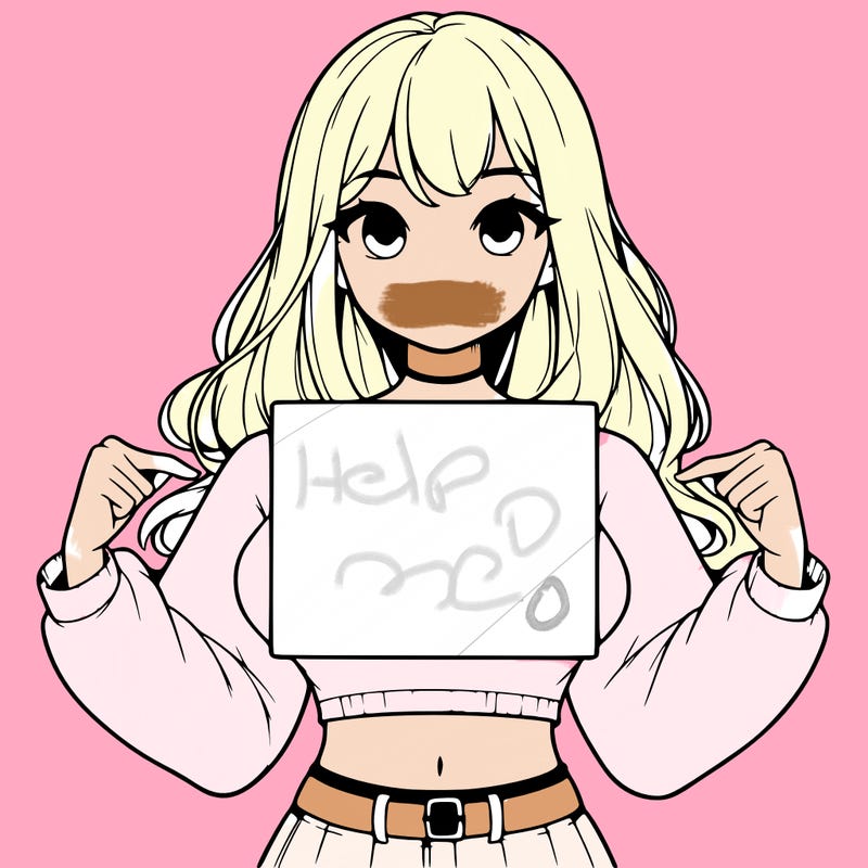 girl holding a blank sign in a long sleeve crop top