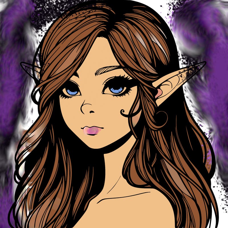 elf girl realistic dark fantasy