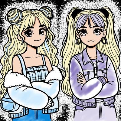 2 teen girls