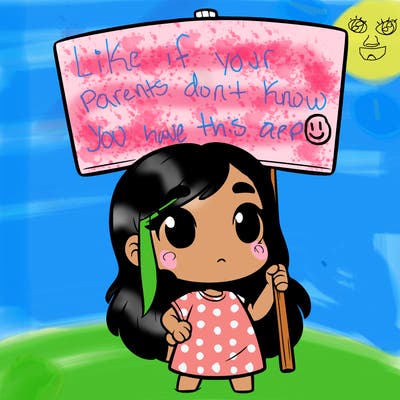 girl with blank sign