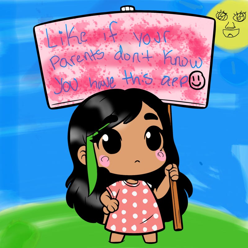 girl with blank sign