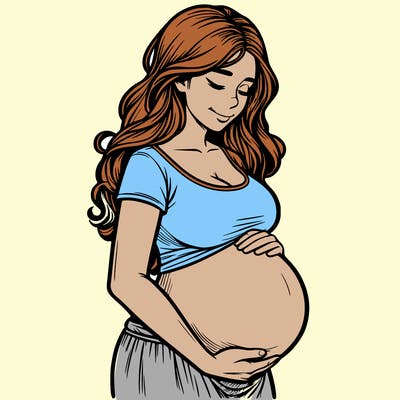 woman heavily pregnant realistic