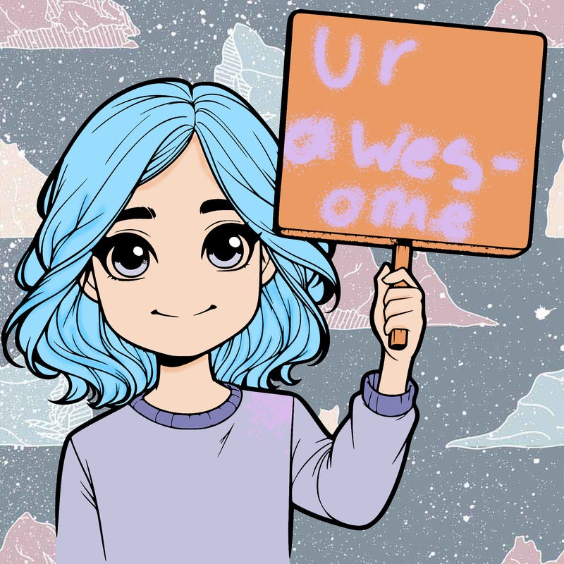 realistic girl holding up a sign