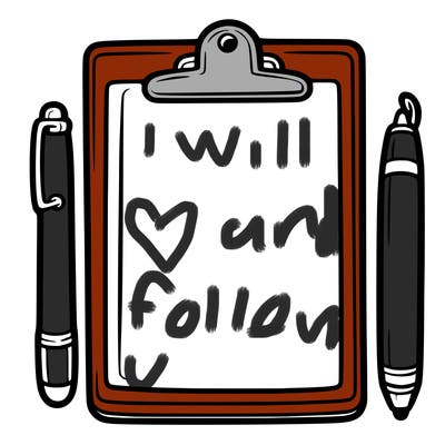 blank clip board with pen