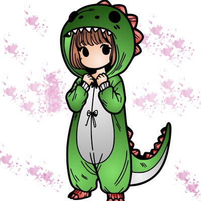 dino onesies on girl