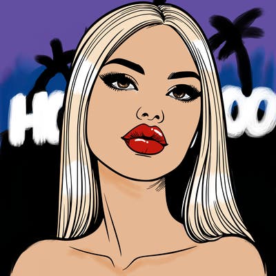 realistic woman with full lips