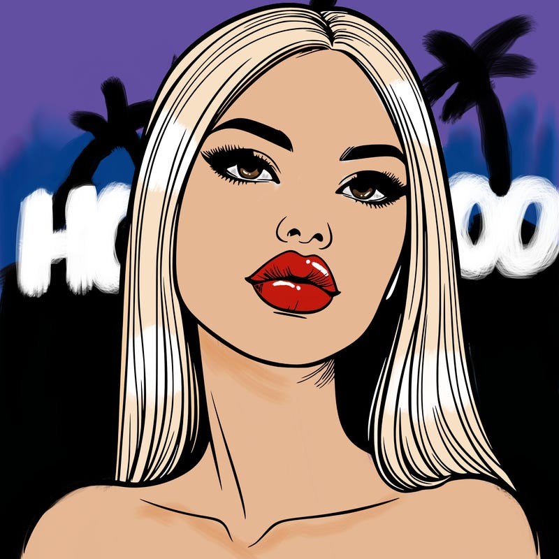 realistic woman with full lips