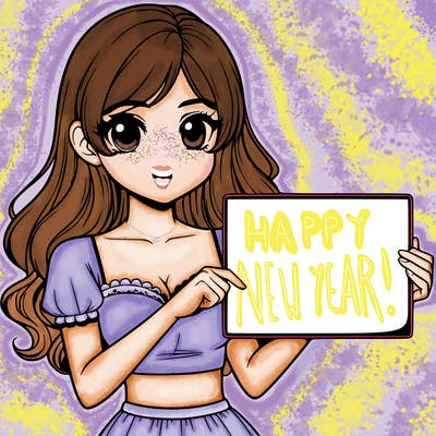 realistic pretty girl holding blank sign