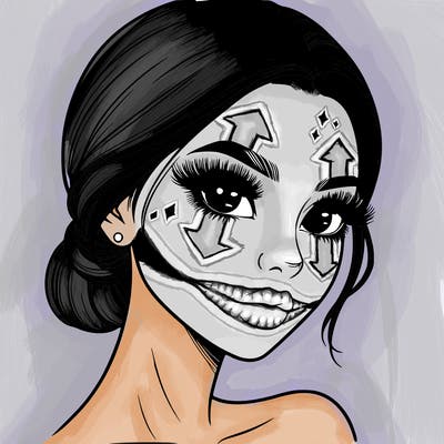 realistic girl with lashes