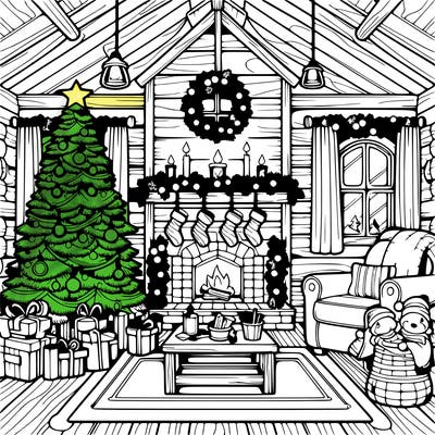 christmas house interior