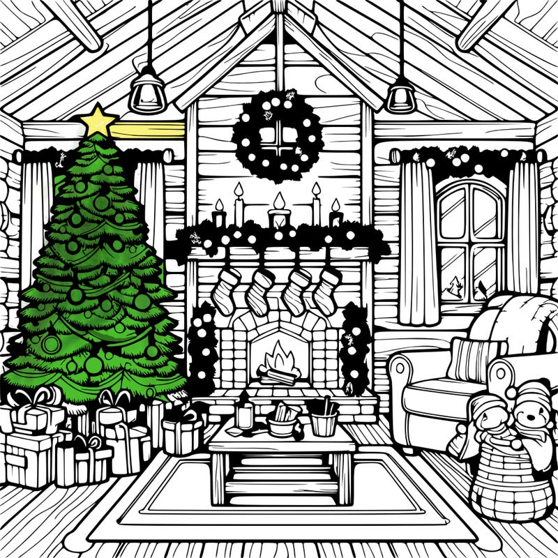 christmas house interior