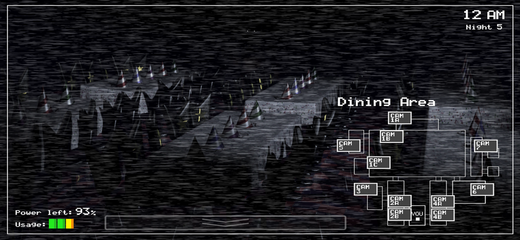 Five Nights at Freddy's - Five Nights at Freddy's security camera view of the dining area