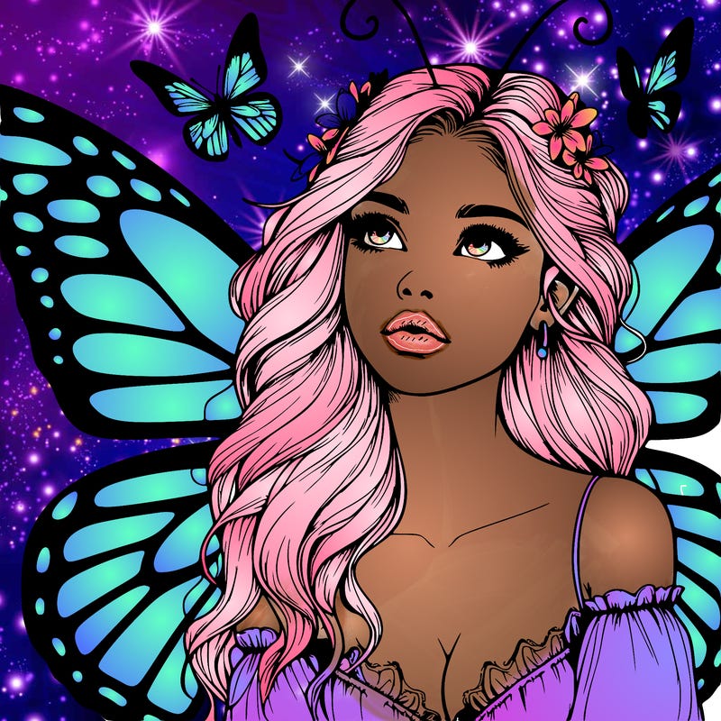 butterfly fairy realistic girl