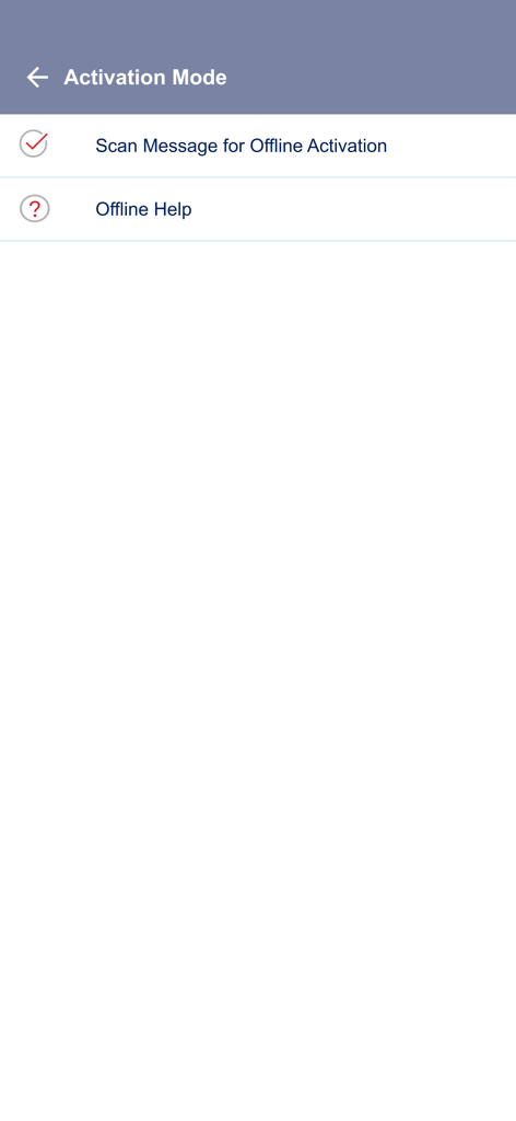 Cathay Bank Sec Code Generator - Cathay Bank Sec Code Generator app activation mode screen with offline options