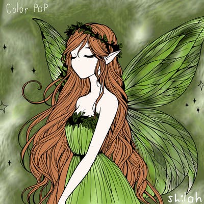 ethereal realistic fairy girl