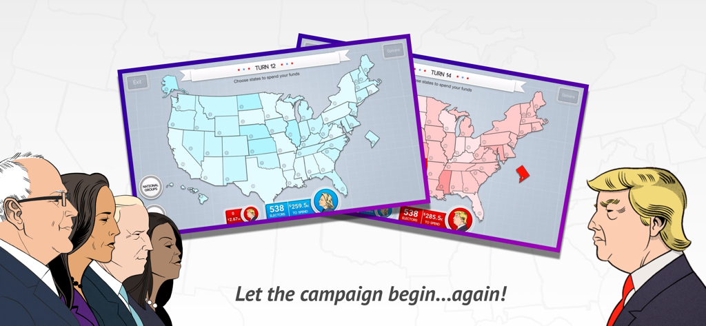 270 | Two Seventy US Election - Political figures and electoral maps for the 270 Two Seventy US Election strategy game