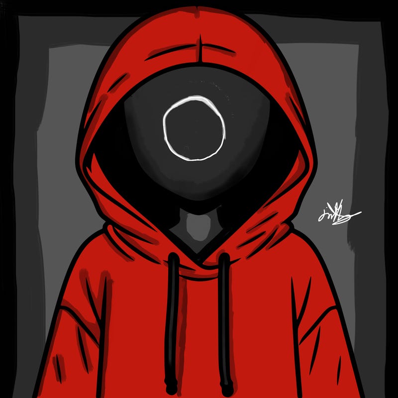 faceless girl in hoodie