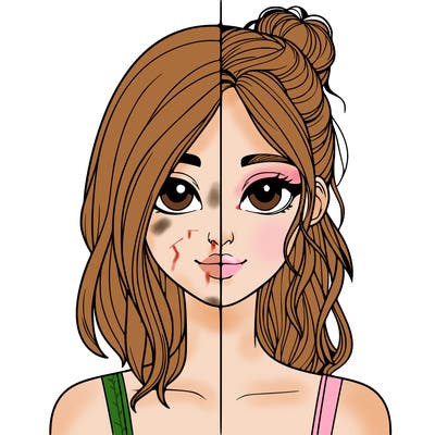 realistic girl split