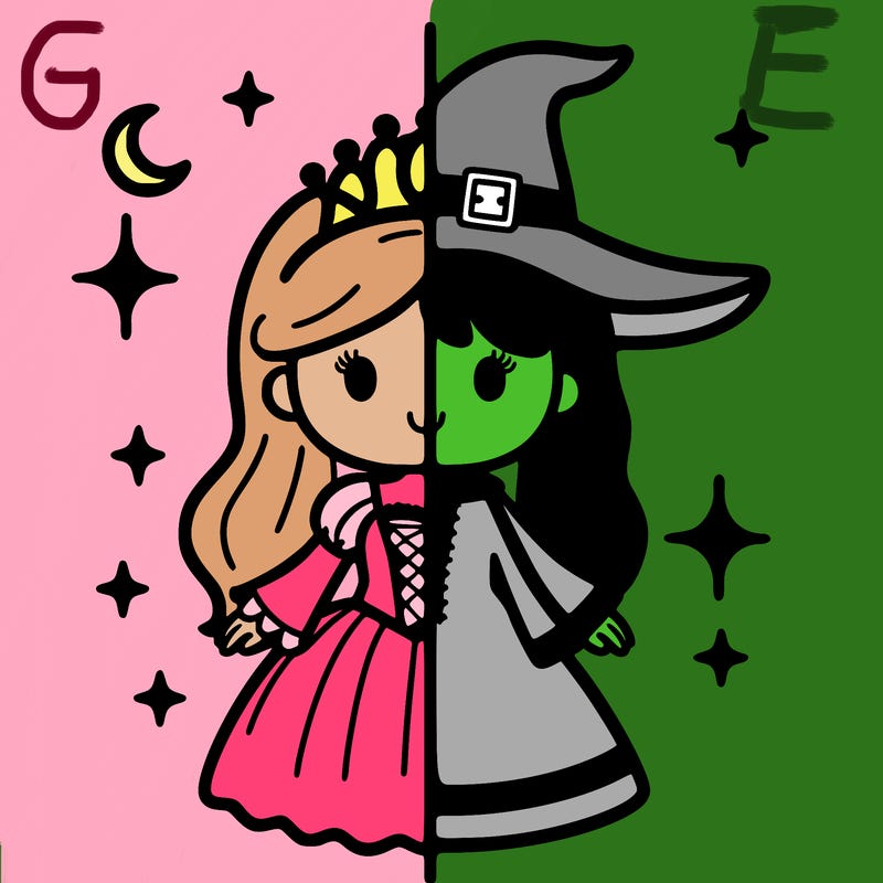 split princess and witch