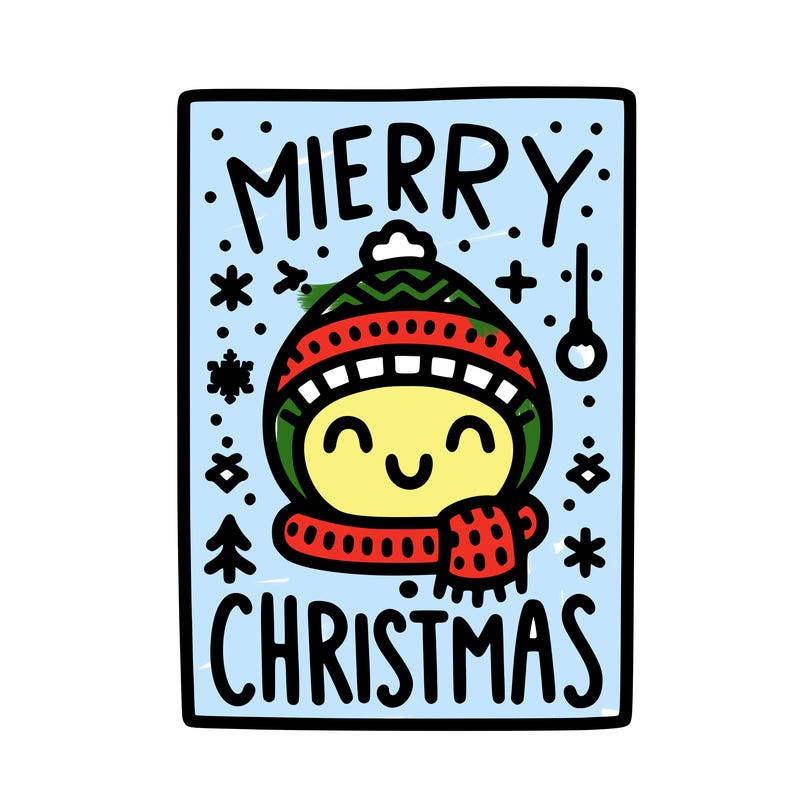 simple merry christmas poster