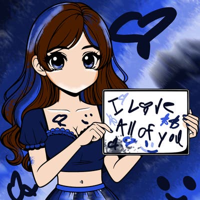 realistic pretty girl holding blank sign