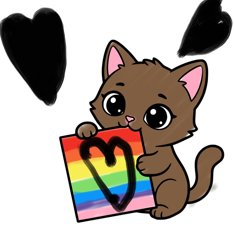 a small cat with a blank sheet of paper in its hand. the cat is sooooooo cute!