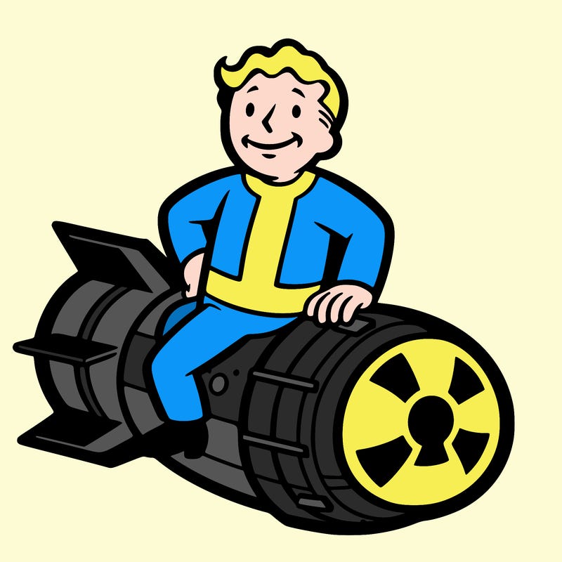 vaultboy on a nuke