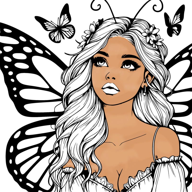 butterfly fairy realistic girl