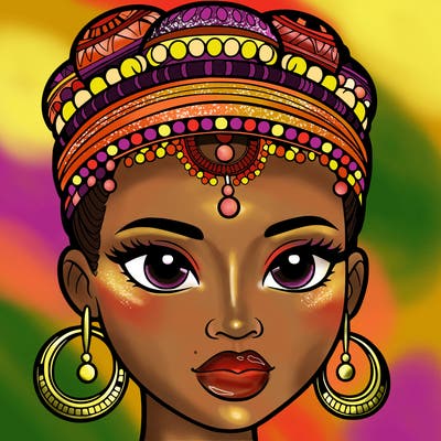 african princess head shot