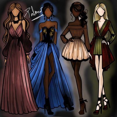 fashion models dresses