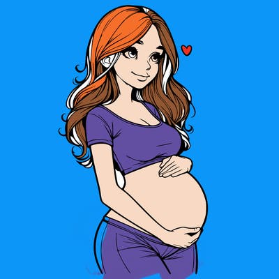 realistic pregnant girl