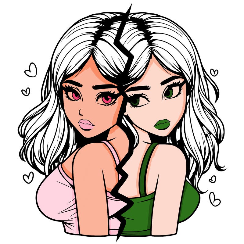 realistic girl split