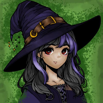 realistic hat girl wizard