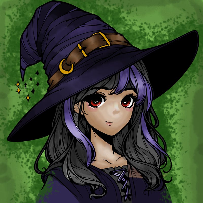 realistic hat girl wizard