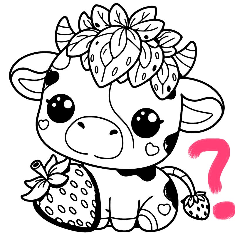 cute strawberry cow