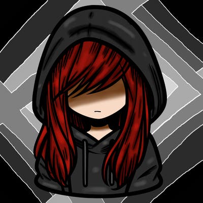 girl with hair covering her face and wearing a hoodie