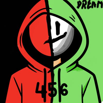 a person with non face waering a hoodie with a 456 symbol