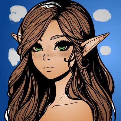 elf girl realistic dark fantasy