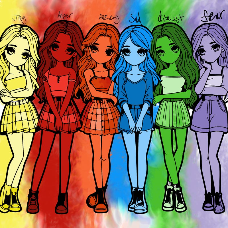 a group of girls realistic