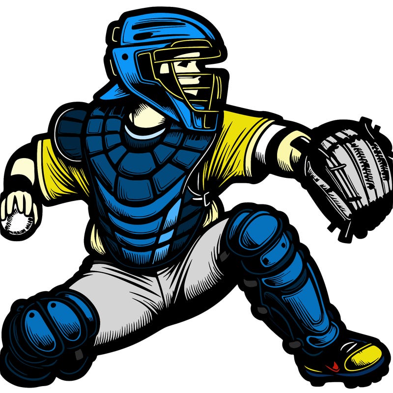 softballl catcher realistic